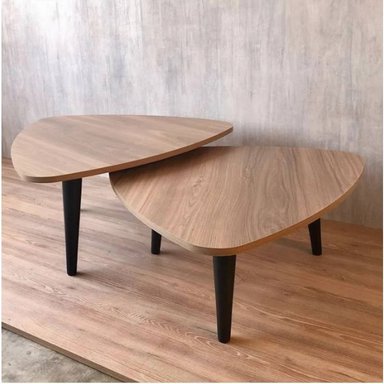 MESA DE CENTRO FIMA HOGAR MODERNO ESTILO NIDO NOGAL