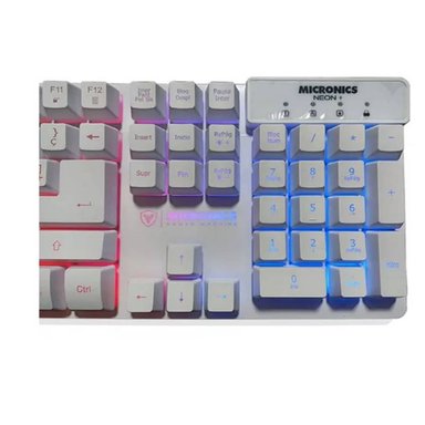 TECLADO MICRONICS NEON MIC 709W WHITE - 3