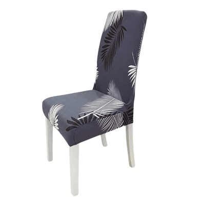 FUNDA SALA FABULOSA SILLA 8PZS LYCRA ESTAMPADO PLUMA ENCANTADA AZUL ACERO