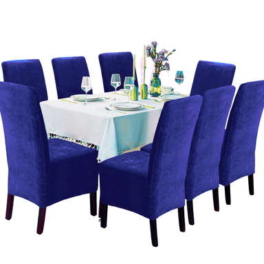 FUNDA SALA FABULOSA SILLA 8PZS TERCIOPELO LISO AZUL ELÉCTRICO - 1