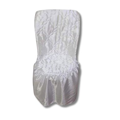 FUNDA DE SILLA DE EVENTO EN TELA SATINADA/VESTIDO ELEGANTE - PERLA - 1