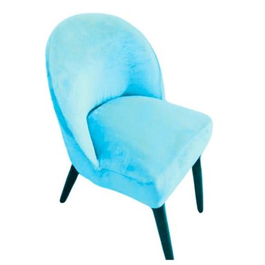 FUNDA DE SILLA VINTAGE EN TERCIOPELO LISO 8 PIEZAS - TURQUESA - 1