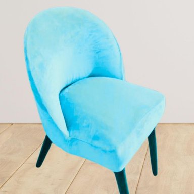 FUNDA DE SILLA VINTAGE EN TERCIOPELO LISO 8 PIEZAS - TURQUESA - 4