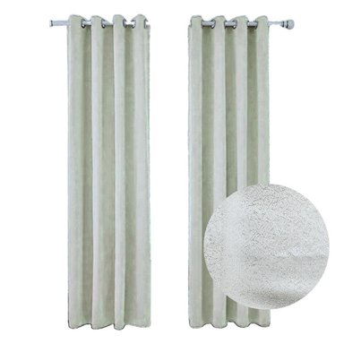 CORTINA CON AROS EN 2 PAÑOS- 3MTS ANCHO X 2.30 ALTO. - PERLA