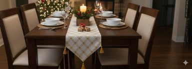 CAMINO DE MESA NAVIDEÑO GOLD CHRISTMAS