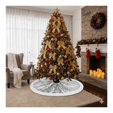 PISO DE ARBOL LENTEJUELA PLATEADA