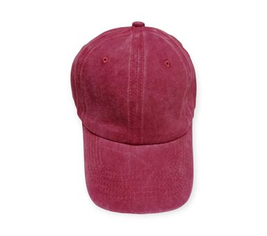 GORRA ALGODÓN VINTAGE ROJO PRELAVADO UNISEX CORREA AJUSTABLE