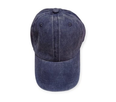 GORRA ALGODÓN VINTAGE AZUL ZAFIRO PRELAVADO UNISEX CORREA AJUSTABLE