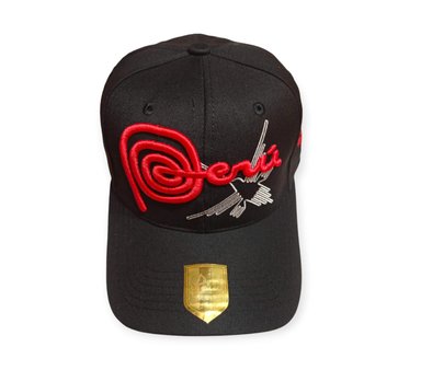 GORRA VISERA CURVO NEGRO CON BORDADO DE LINEA DE NAZCA PERUANO CORREA AJUSTABLE