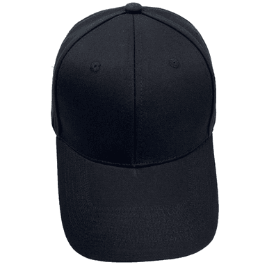 GORRA NEGRO DE LONA UNISEX VISERA CURVO CORREA AJUSTABLE
