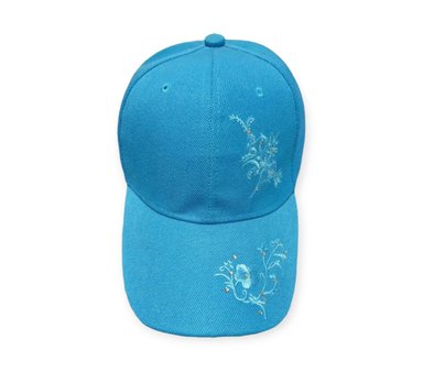 GORRA CELESTE DE LONA UNISEX VISERA CURVO CORREA AJUSTABLE