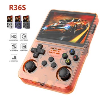 CONSOLA R36S VIDEOJUEGOS PORTATIL RETRO 128GB NARANJA - 1