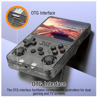 CONSOLA R36S VIDEOJUEGOS PORTATIL RETRO 128GB NARANJA - 4