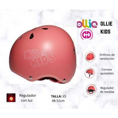 CASCO CICLISMO OLLIE 20278K-XS CORAL NIÑOS MARCA KIDS XS