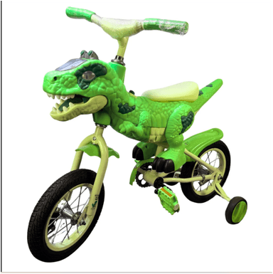 BICICLETA BLUETOOTH CON PEDAL Y CADENA, LUCES, MUSICA KODI DINO BICICLETA VERDE - 1