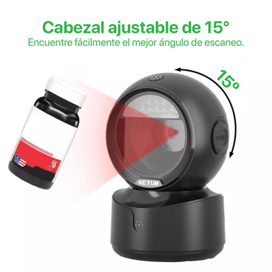 LECTOR CÓDIGO BARRAS DE MESA OMNIDIRECCIONAL 2D 1D ALÁMBRICO - 4