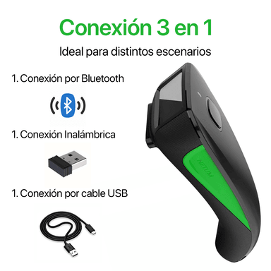 LECTOR NETUM INALAMBRICO CODIGO BARRAS DNI CELULAR TABLET LAPTOP PC - 4