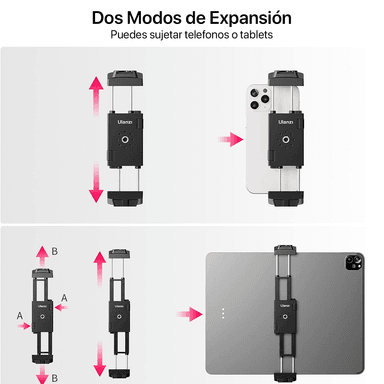 ADAPTADOR ULANZI TABLET CELULAR A TRÍPODE ST-29 - 6