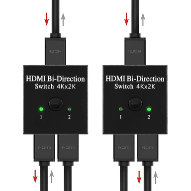HDMI SELECTOR SWITCHER FULL HD 4K MULTIPLICA SEÑAL 1X2 2X1 - 4