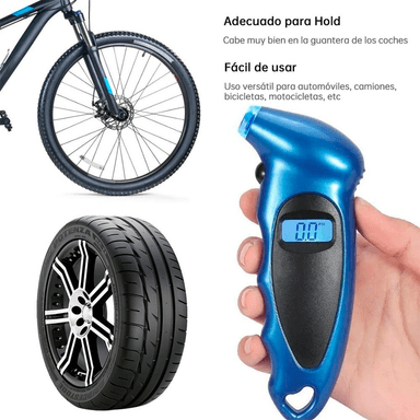 MEDIDOR DE PRESIÓN DIGITAL CELESTE NEUMÁTICOS AUTO CAMIONETAS - 2