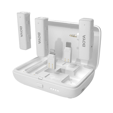 MICRÓFONO BOYA INALÁMBRICO LINK PROFESIONAL MULTICONEXIÓN UNIVERSAL BLANCO