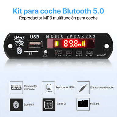 PLACA DECODIFICADORA BLUETOOTH 5.0 REPRODUCTOR MP3 AMPLIFICADOR DE 50W - 4