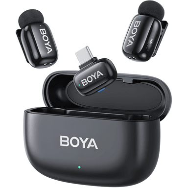 MICRÓFONO INALÁMBRICO DUAL BOYA MINI-14 USB-C AUDIO PROFESIONAL