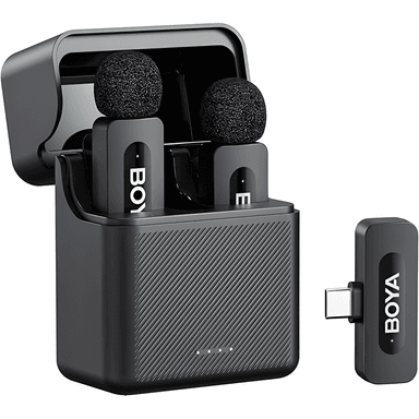BOYA BY-V30 MICRÓFONO INALÁMBRICO USB-C NEGRO SONIDO PROFESIONAL
