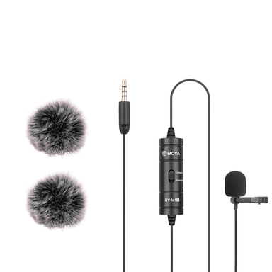 BOYA BY-M1S MICRÓFONO LAVALIER ALÁMBRICO + FILTRO CORTA VIENTO