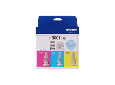 PACK 3 TINTA BROTHER S BT-5001 COLOR ORIGINALES