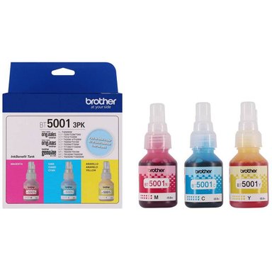PACK 3 TINTAS BROTHER BT-5001 MULTICOLOR ORIGINALES