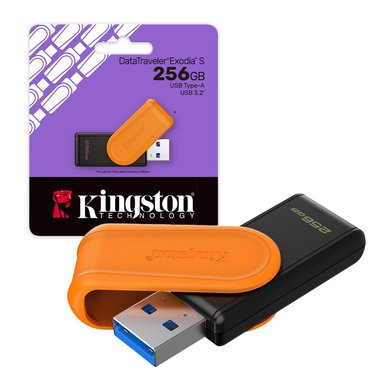 MEMORIA USB 256GB KINGSTON DATATRAVELER EXODIA S USB 3.2 GEN 1 NARANJA DTXS/256GB - 1