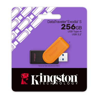 MEMORIA USB 256GB KINGSTON DATATRAVELER EXODIA S USB 3.2 GEN 1 NARANJA DTXS/256GB - 5
