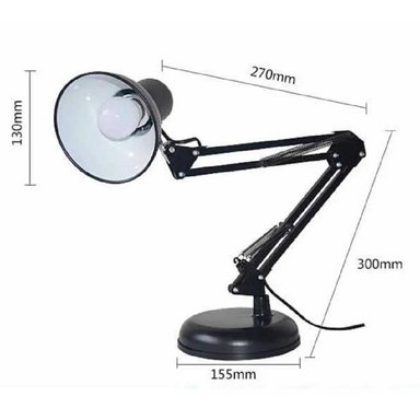 LAMPARA NEGRO MESA BRAZO AJUSTABLE - 4