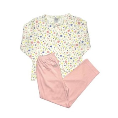 PIJAMA ALGODÓN NIÑA ROSADO FLORES