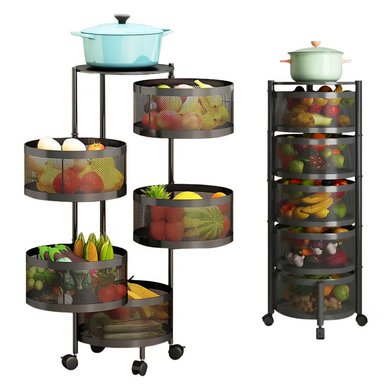 ORGANIZADOR NEGRO GIRATORIO CIRCULAR 5 NIVELES