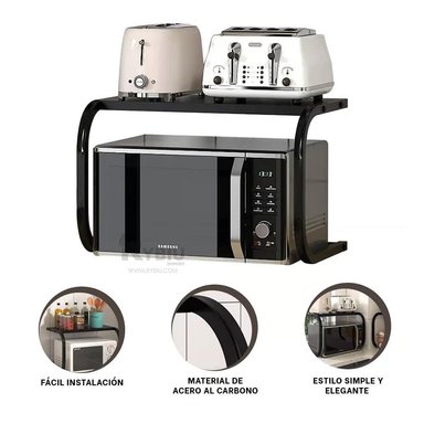 ESTANTE NEGRO ALMACENAMIENTO COCINA - 1
