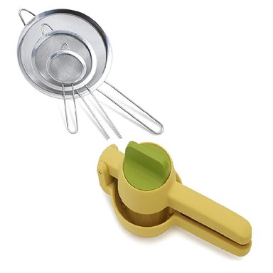 SET UTENSILIOS COLADORES + EXPRIMIDOR LIMON