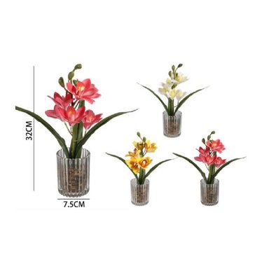 MACETA DE LUJO CON FLORES DE CEREZO ARTIFICIAL