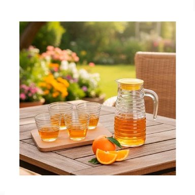 SET DE JARRA CON VASOS DE VIDRIO