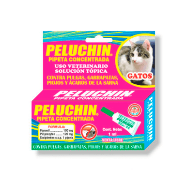 ANTIPULGAS GATO PELUCHIN PIPETA 6 A 12 KG 1 CONCENTRADA
