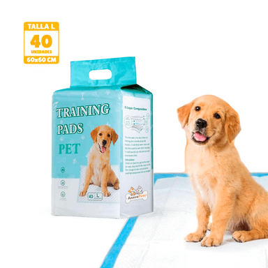 PAÑALES DE PISO ABSORBENTES DESECHABLES PARA MASCOTAS L