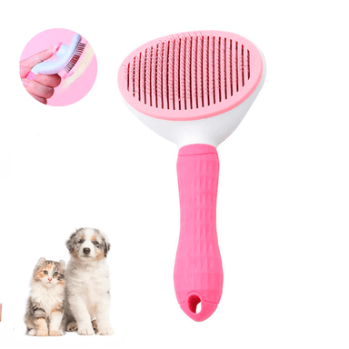 QUITAPELUSAS PERRO Y GATO ANAVAPETS QUITAPELUSA PEINE CEPILLO EXPULSADOR DE PELUSA ROSA