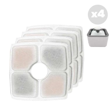 SET DE 4 FILTROS PARA FUENTE DE AGUA BEBEDERO – CUADRADO