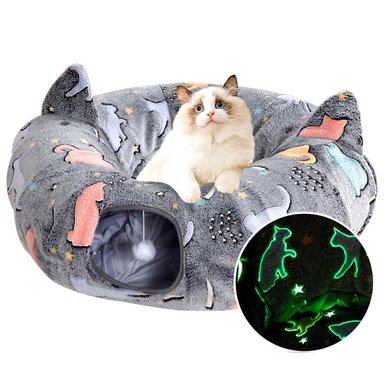 TÚNEL PARA GATOS CON COGÍN, BRILLA EN LA OSCURIDAD