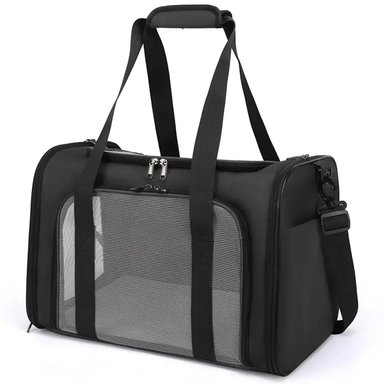 MALETA TRANSPORTADORA PARA MASCOTAS GATOS Y PERROS - NEGRO