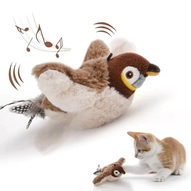 PAJARO INTERACTIVO AVE PARA GATOS RECARGABLE