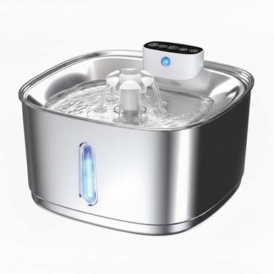 Bebedero Inalambrico de Acero Inox – Aquaflow 3 Modos