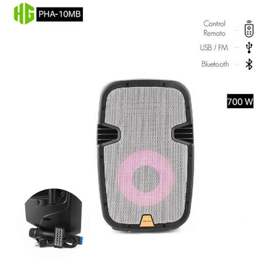 PARLANTE BLUETOOTH HALION PHA-10MB ACTIVO 1UHF MIC BATERIA - 2