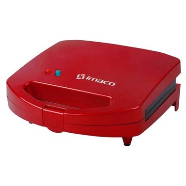 SANDWICHERA MAKER IMACO IST101RM 2 PANES ROJO METÁLICO